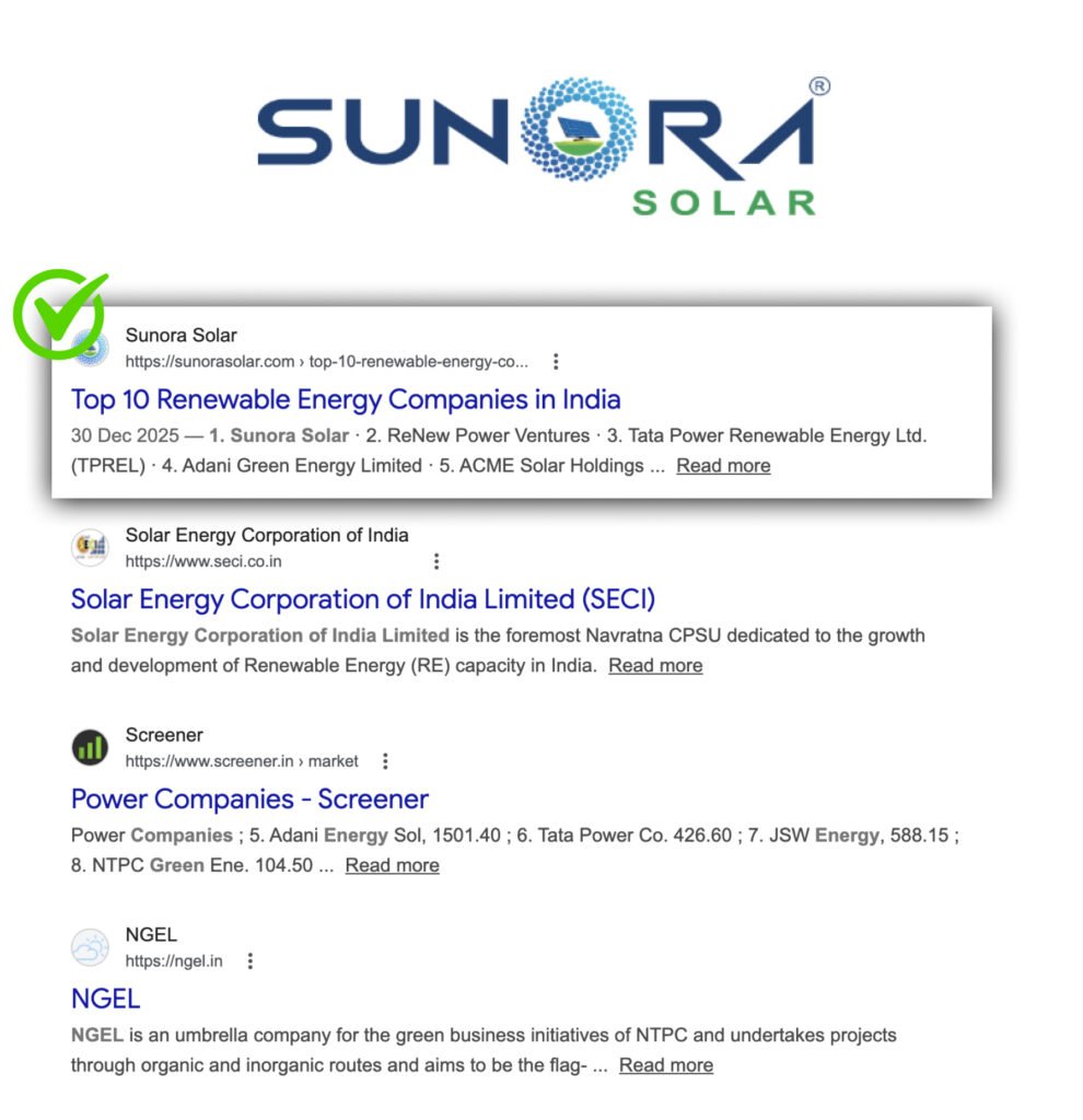 Renewable Energy Companies in India