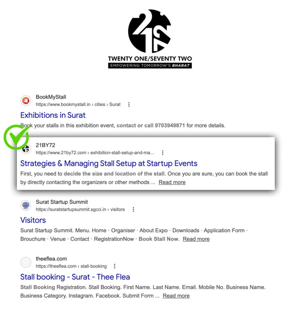 Stall Booking for Startup