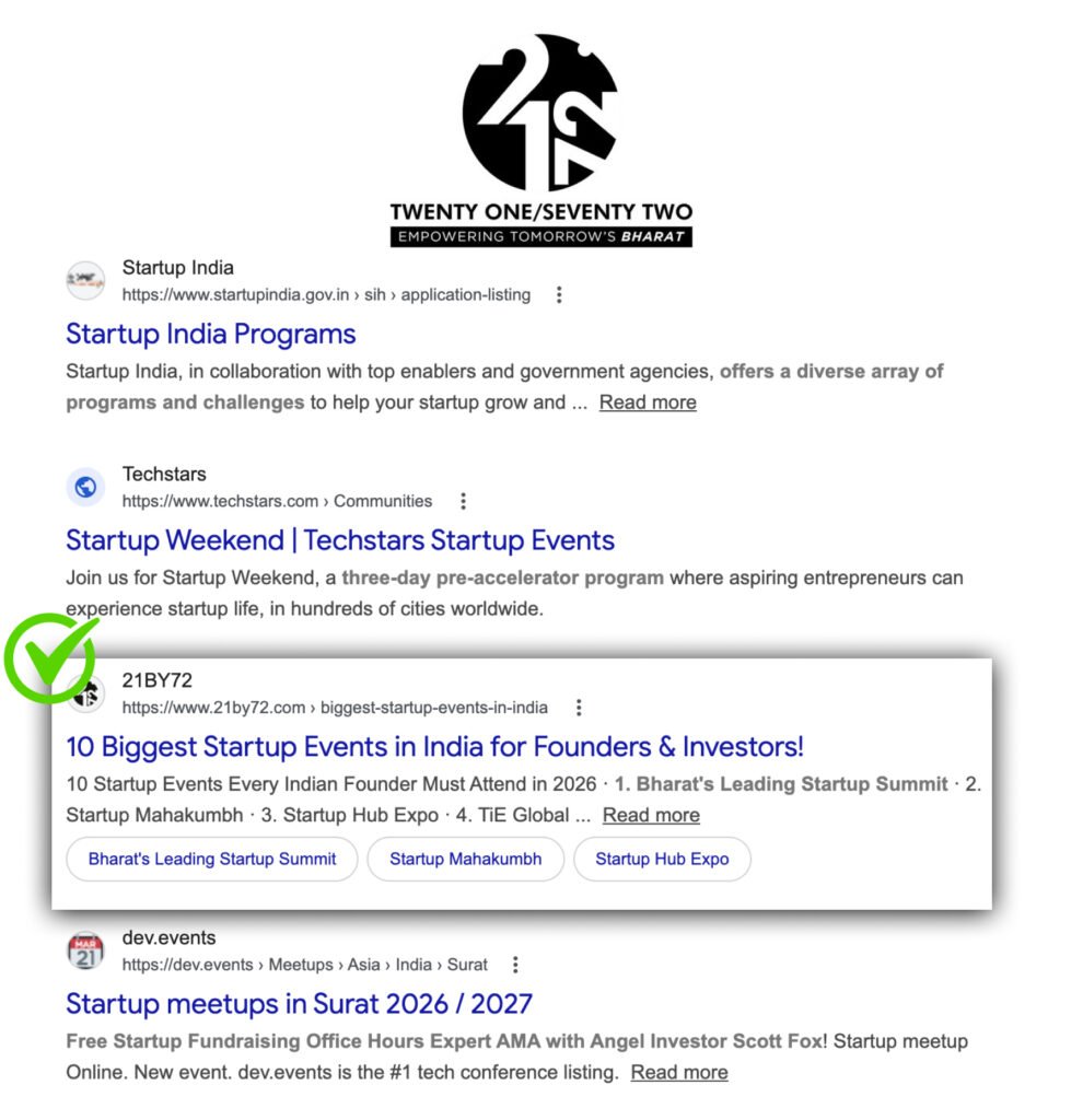 Startup Events